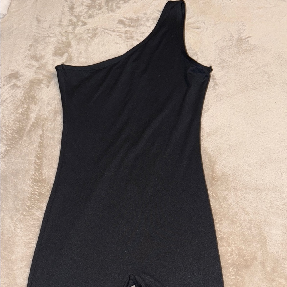 One-Piece Black Asymmetrical Jumpsuit